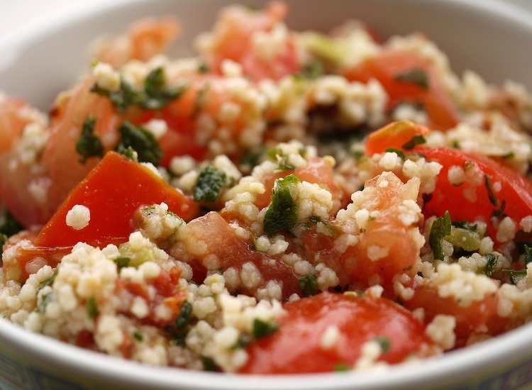Couscous with Tomatoes, Peppers and Broccoli